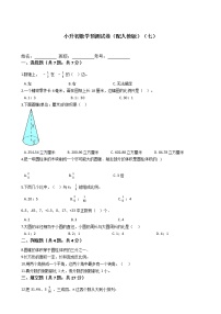 2020-2021学年六年级下册数学试题   小升初数学预测试卷（配人教版）（七）（含答案）