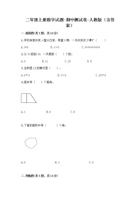 2020-2021学年二年级上册数学试题-期末测试卷-人教版（含答案）