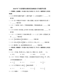 六年级下册数学试题  2020年广东省揭阳市惠来县仙庵镇小升初数学试卷（带解析）