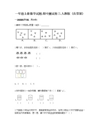 一年级上册数学试题-期中测试卷三-人教版（含答案）