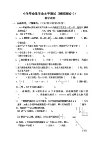 苏教版六年级小升初数学第二次毕业模拟试卷（无答案）