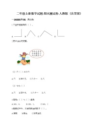 二年级上册数学试题-期末测试卷-人教版（含答案）