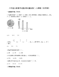 六年级上册数学试题-期末测试卷二-人教版（含答案）