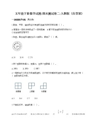 五年级下册数学试题-期末测试卷二-人教版（含答案）