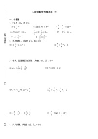 2021年小升初数学模拟试卷（7） 全国通用（含答案）