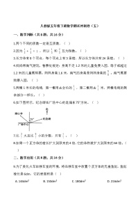 人教版五年级下册数学期末冲刺卷（五）word版，含答案