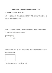 人教版五年级下册数学期末解决问题专项训练（一）word版，含答案