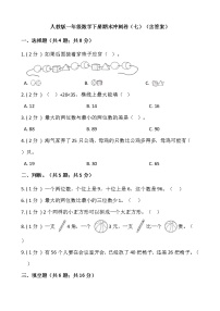 人教版一年级数学下册期末冲刺卷（七）（含答案）