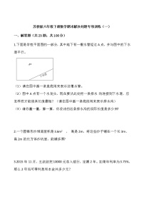 苏教版六年级下册数学期末解决问题专项训练（一）word版，含答案