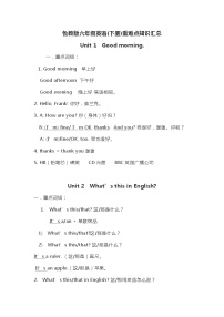 鲁教版六年级英语(下册)重难点知识汇总学案