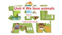 人教版 (PEP)三年级上册Unit 4 We love animals Part A背景图ppt课件