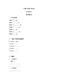 人教版 (新起点)二年级下册Lesson 3习题