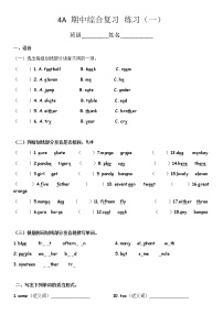 译林版四年级上册英语4A 期中练习 蛮难的一些综合练习 非常值得让孩子练习（无答案）