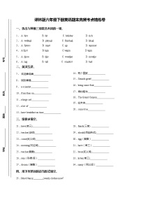 译林版六年级下册英语期末高频考点精练卷（含答案）