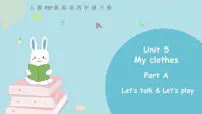 小学英语人教版 (PEP)四年级下册Unit 5 My clothes Part A课文配套课件ppt