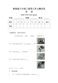 陕旅版六年级上册Unit 8 New Year's party单元测试习题