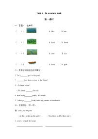 小学人教版 (PEP)Unit 6 In a nature park综合与测试课后测评