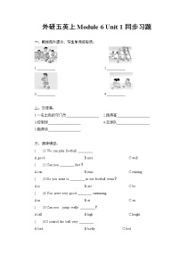 小学英语外研版 (三年级起点)五年级上册Unit 1 You can play football well.练习题