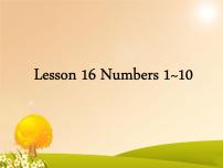 接力版三年级上册Lesson 16 Numbers 1~10图片课件ppt