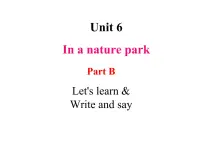 小学英语人教版 (PEP)五年级上册Unit 6 In a nature park Part B图文课件ppt