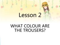 2021学年Lesson 2 What colour are the trousers?图文课件ppt