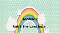 小学英语Unit 1 She learnt English.课文课件ppt