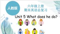 人教六上Unit5 What does he do 复习ppt课件