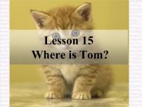 接力版四年级下册Lesson 15 Where is Tom?示范课课件ppt