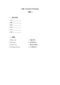 冀教版 (三年级起点)六年级上册Lesson 13 Seasons练习