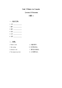 小学Lesson 13 Seasons复习练习题