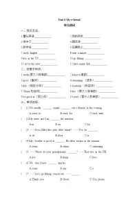 2020-2021学年Unit 6 My e-friend单元测试当堂检测题