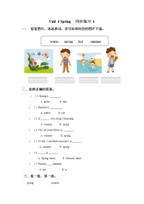 小学英语新版-牛津译林版一年级下册Unit 4 Spring单元测试巩固练习