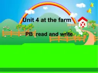 人教版 (PEP)四年级下册Unit 4 At the farm Part A授课ppt课件