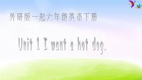 外研版 (一年级起点)六年级下册Unit 1 I want a hot dog，please.背景图ppt课件