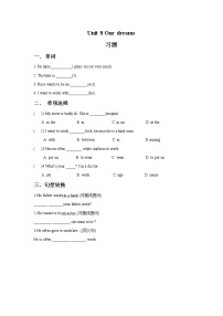 英语六年级下册Unit 8 Our dreams课后作业题