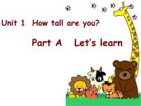 小学英语人教版 (PEP)六年级下册Unit 1 How tall are you? Part A集体备课ppt课件