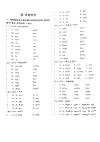 2.语音 译林版小学英语升学总复习题型专项训练