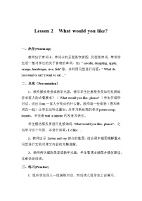 鲁科版 (五四制)Lesson 2 What would you like?教学设计