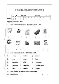 PEP小学英语五年级上册期末试卷人教版