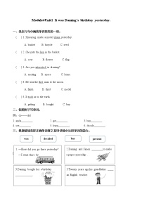 外研版 (三年级起点)六年级下册Unit 1 It was Daming’s birthday yesterday.同步达标检测题