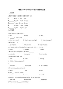 人教版（PEP）小学英语六年级下学期期中模拟卷