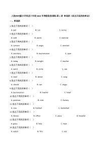 人教(PEP)版小学英语六年级2022年寒假衔接训练∶第1讲 单选题（选出不同类的单词）