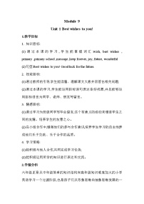 外研版 (三年级起点)六年级下册Unit 1 Best wishes to you.教案