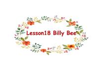 冀教版 (三年级起点)五年级上册Unit 3 A Travel PlanLesson 18 Billy Bee备课课件ppt