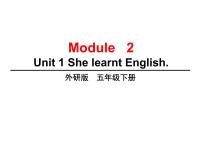 2020-2021学年Unit 1 She learnt English.课文内容课件ppt