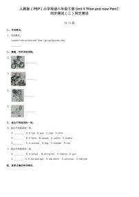 人教版 (PEP)六年级下册Unit 4 Then and now   Part C当堂达标检测题