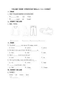 英语五年级下册Unit 8 Buying clothes同步练习题