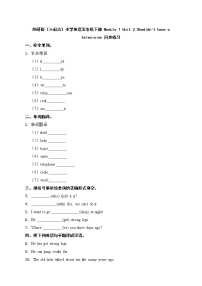 小学英语外研版 (三年级起点)五年级下册Unit 2 She didn't have a television.达标测试