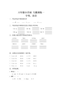 小升初专项训练-字母 语音