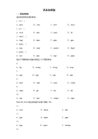 复习专项练-语音选择题(试题)-2021-2022学年英语六年级下册(有答案)